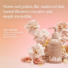 Saltair ingredients label highlights monoi oil and cupuacu butter for nourishment.