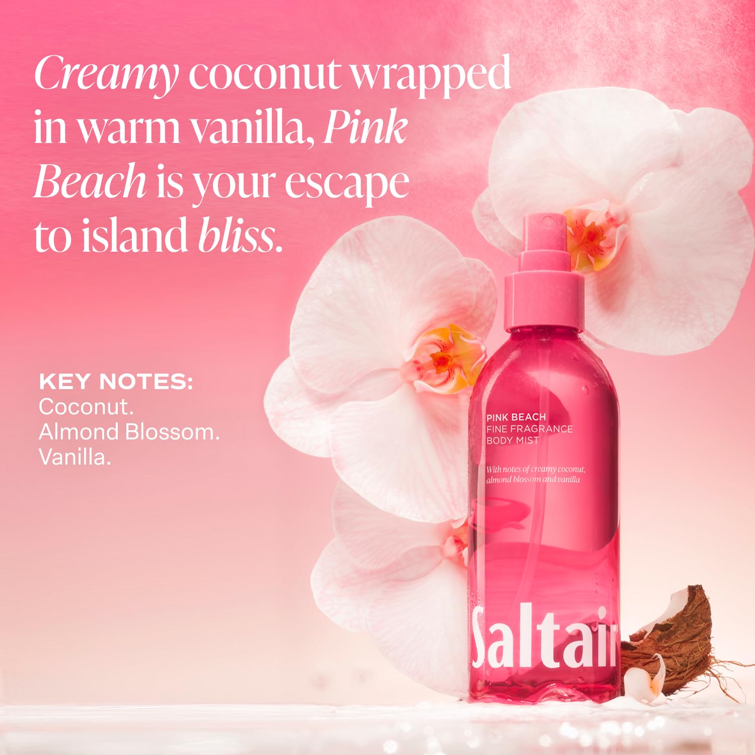 Saltair lifestyle shot with beach vibe and effortless summer fragrance.