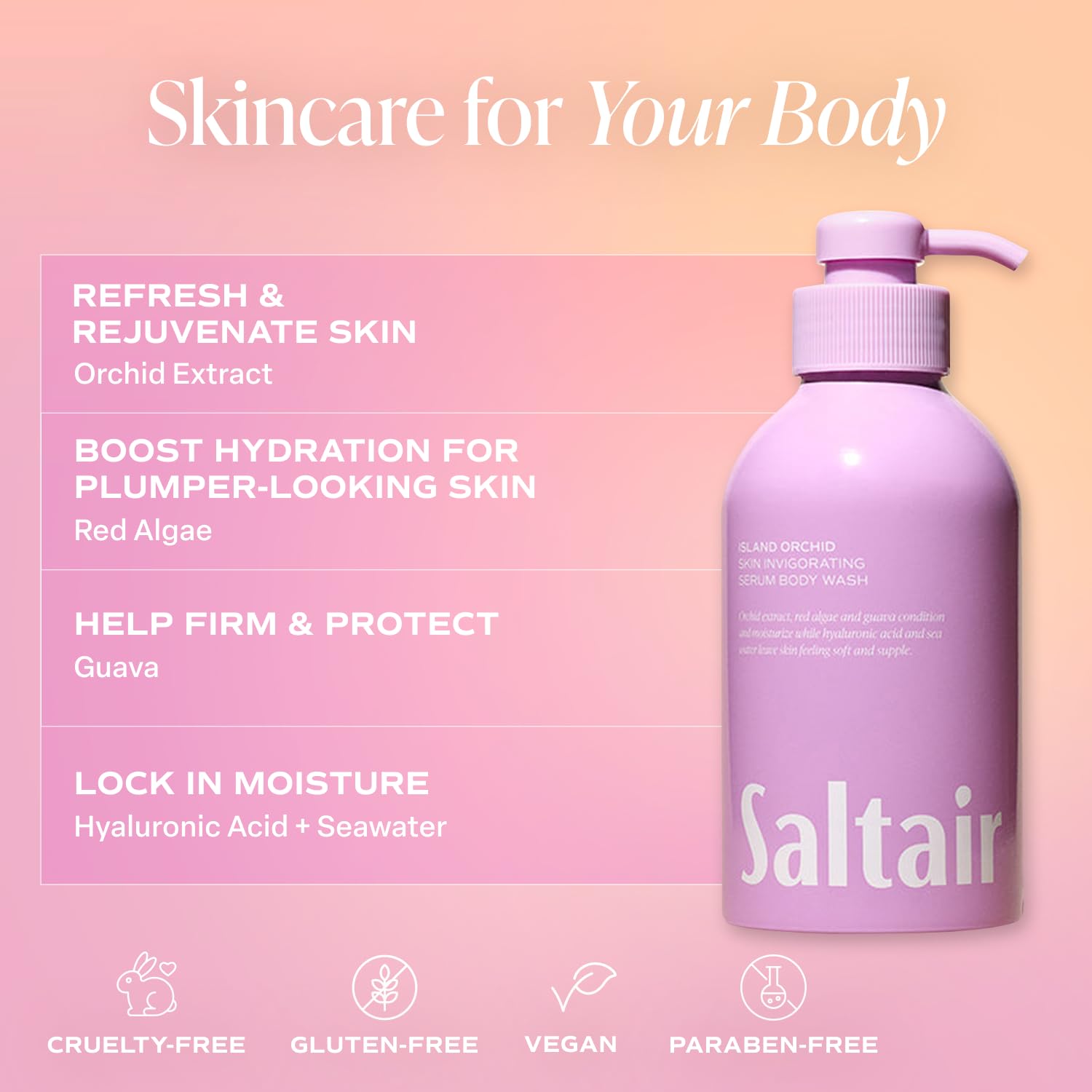 Saltair Monoi Oil detail highlights deep hydration and elasticity support.