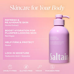 Saltair Monoi Oil detail highlights deep hydration and elasticity support.