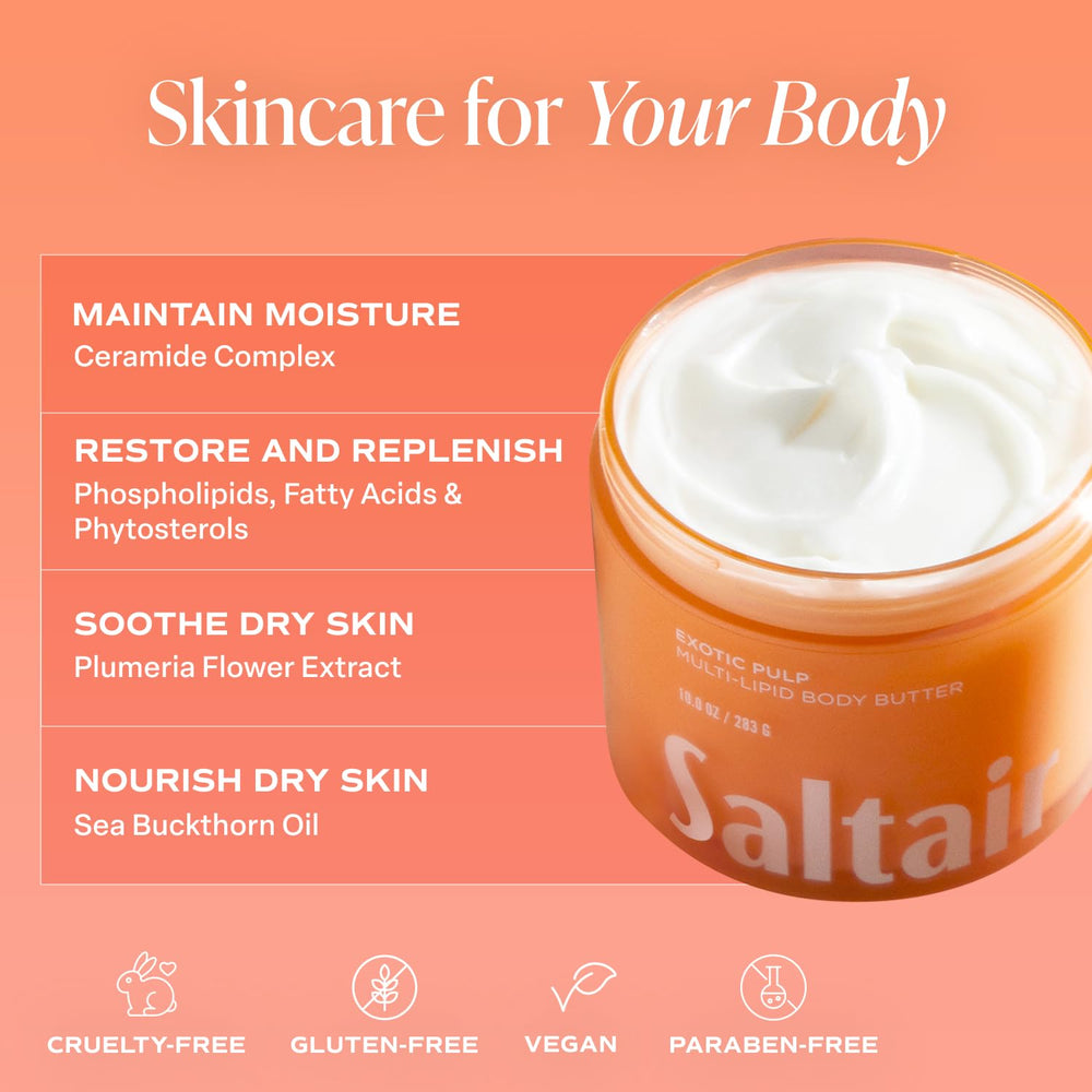 Saltair Ceramide Complex bottle shot for barrier-supporting nourishment and long-lasting moisture.