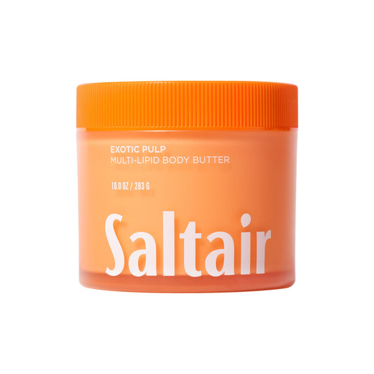 Saltair Multi-Lipid Body Butter jar closeup highlighting deep hydration for dry skin.