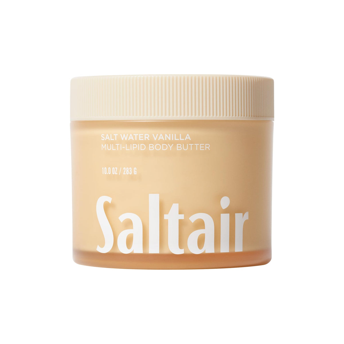Saltair Multi-Lipid Body Butter jar closeup shows rich hydration for dry skin.
