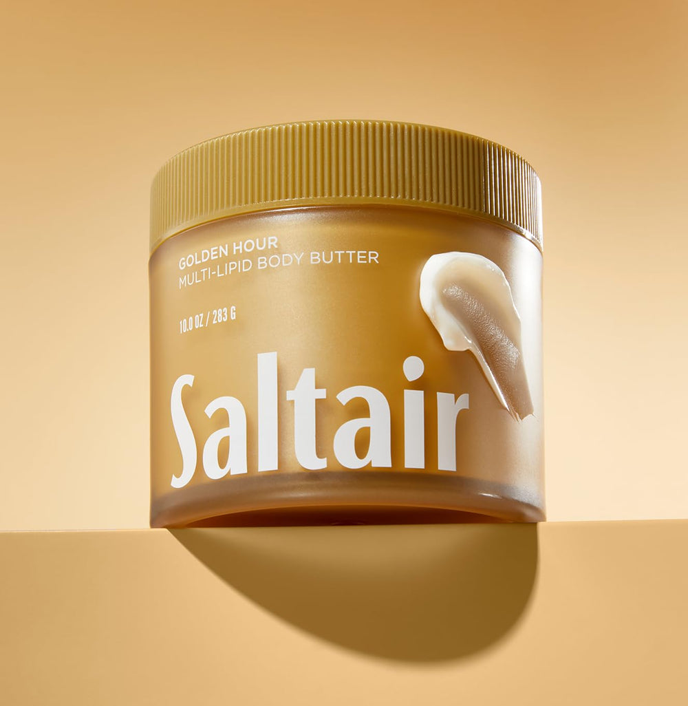 Saltair Multi-Lipid Butter packaging on shelf emphasizes vegan, cruelty-free formula