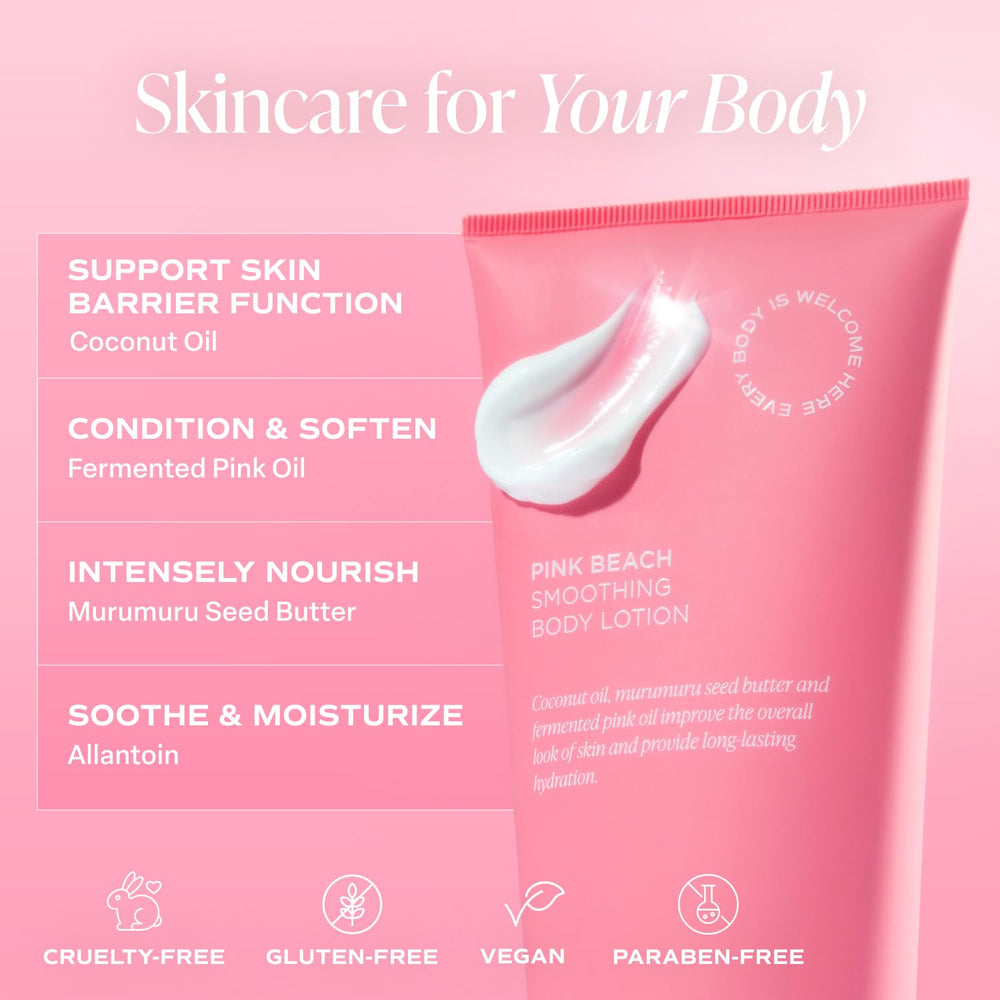 Saltair Pink Beach texture closeup demonstrates creamy hydration with quick absorption.