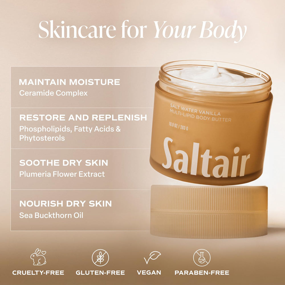 Saltair sea buckthorn oil blend highlights nourishing plant oils for skin care.