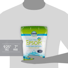 SaltWorks Ultra Epsom medium grain bath salt for refreshing foot soaks.