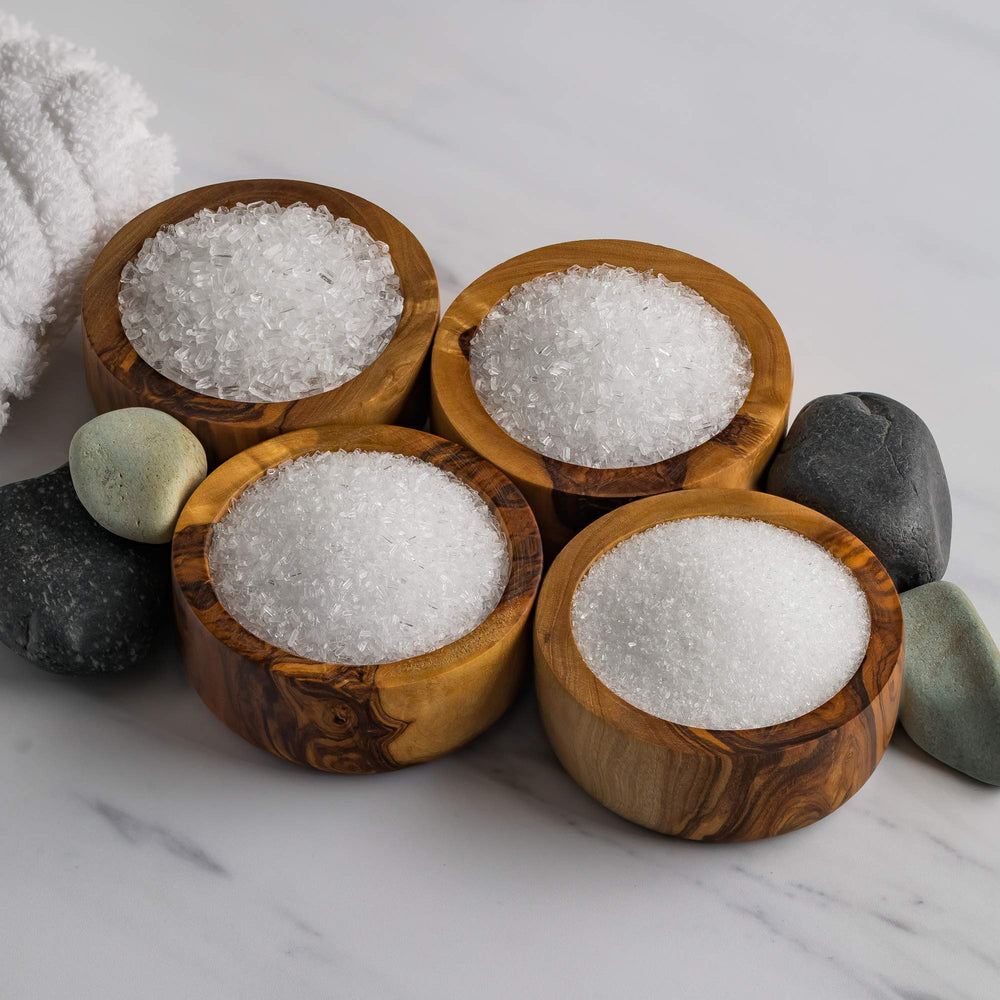 SaltWorks Ultra Epsom medium grain bath salt purity seal ensures quality.