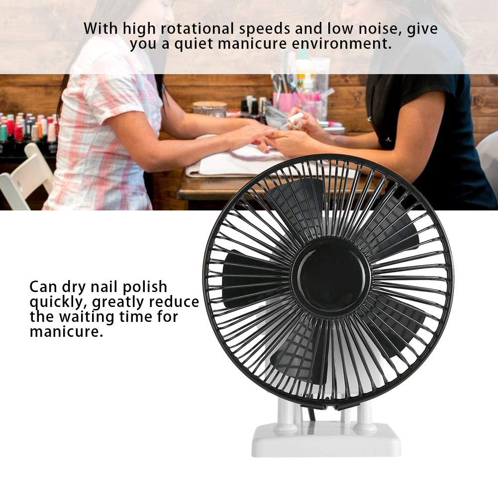 Saluaqui mini electric fan rotatable design with adjustable airflow for tailored manicures.