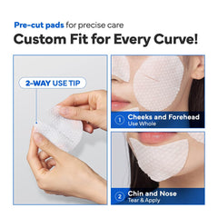 Dual-textured pad close-up ready for gentle, even application