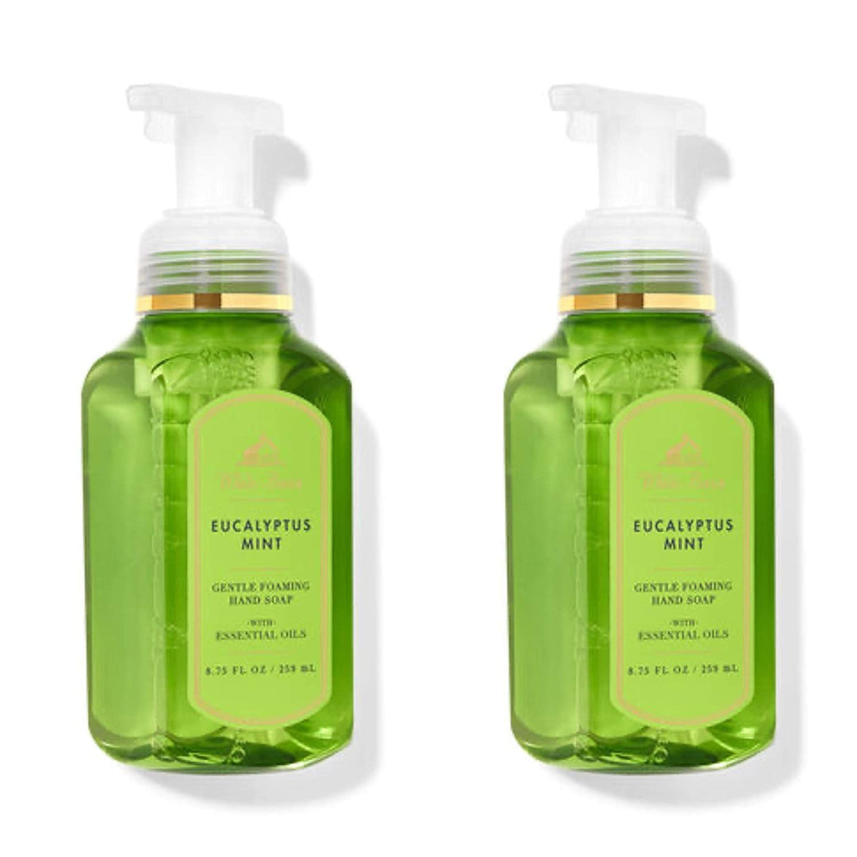 Sameriver Eucalyptus Mint hand soap bottles delivering rich foam for soft, refreshed hands.