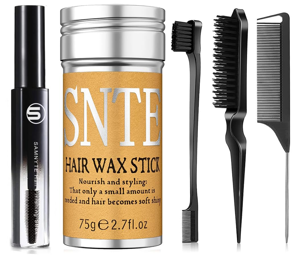 Samnyte hair wax stick 5pcs set packaging, portable styling kit for travel.