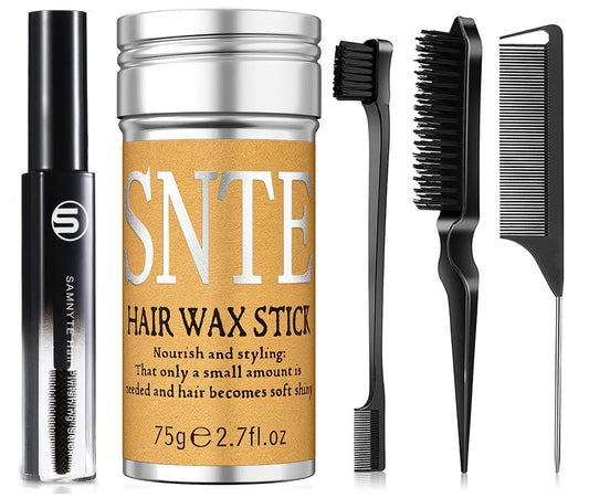 Samnyte hair wax stick 5pcs set packaging, portable styling kit for travel.