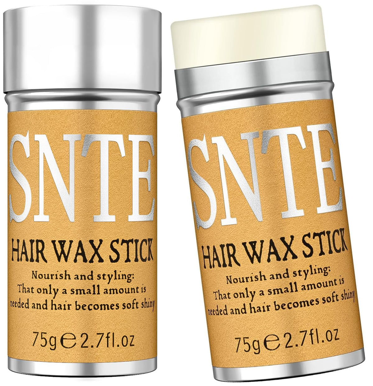 Samnyte Hair Wax Stick bottle and two-pack for easy styling on the go