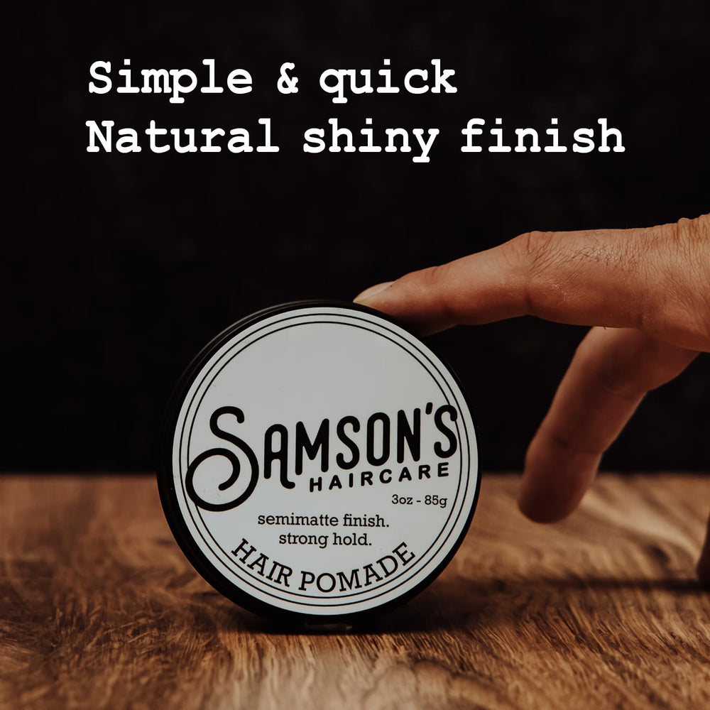 Samson's Haircare Pomade eco-friendly ingredients highlights natural, planet-friendly care