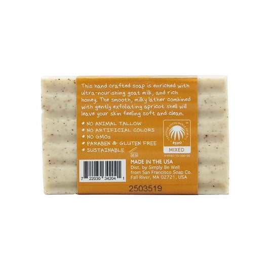 Goat milk bar from San Francisco Soap Company, honey scent nourishes skin while leaving it smooth.