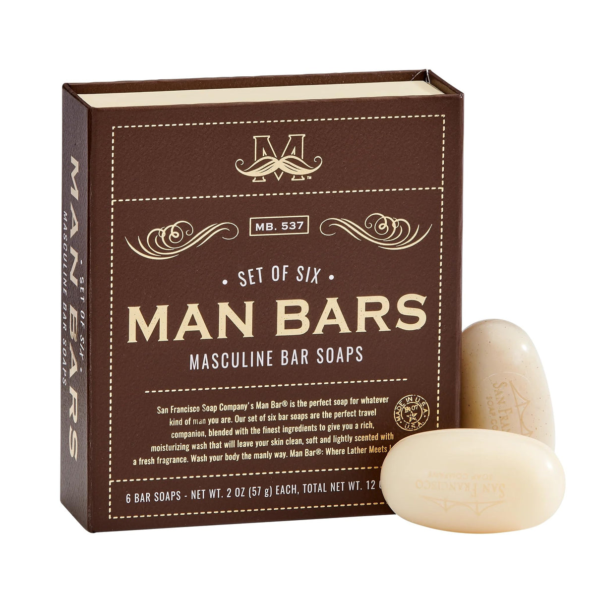 San Francisco Soap Company Cardamom-Juniper 2oz bar showing moisturizing lather for clean skin