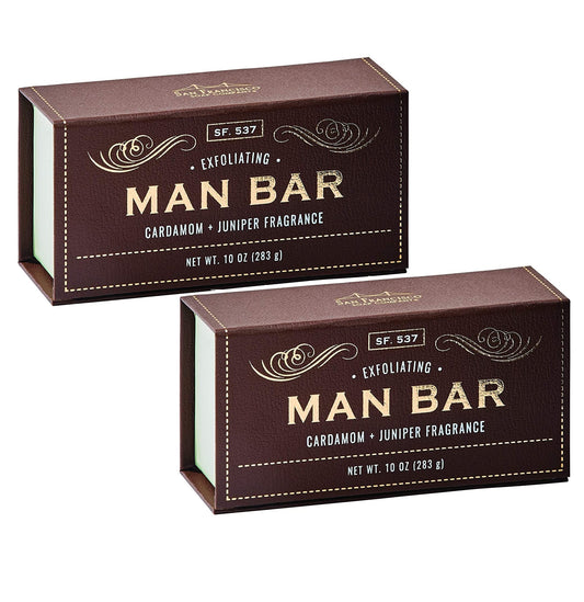San Francisco Soap Company Cardamom + Juniper man bar with exfoliating lather for refreshed, masculine skin