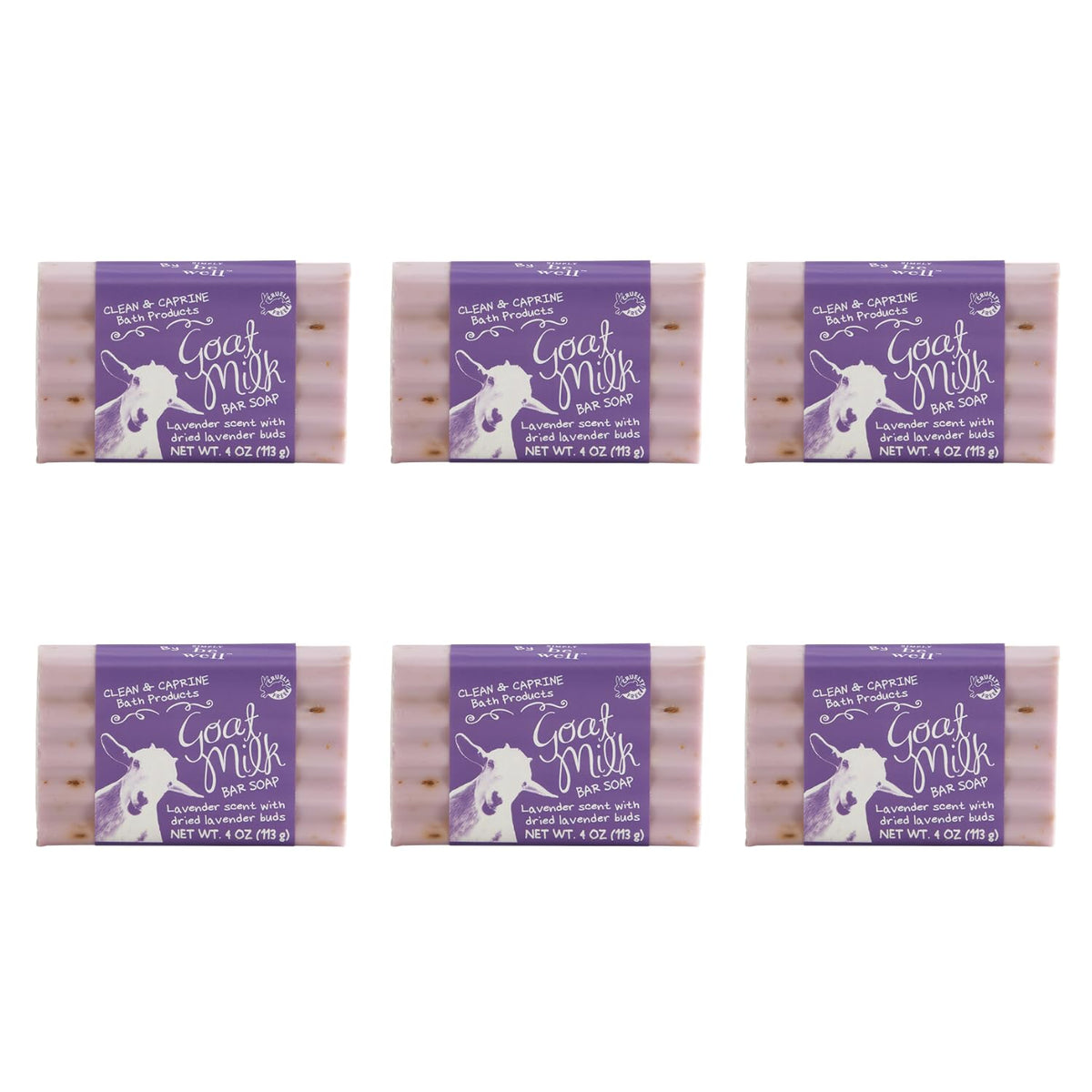 San Francisco Soap Company goat milk soap bar with lavender buds for nourishing hydration.