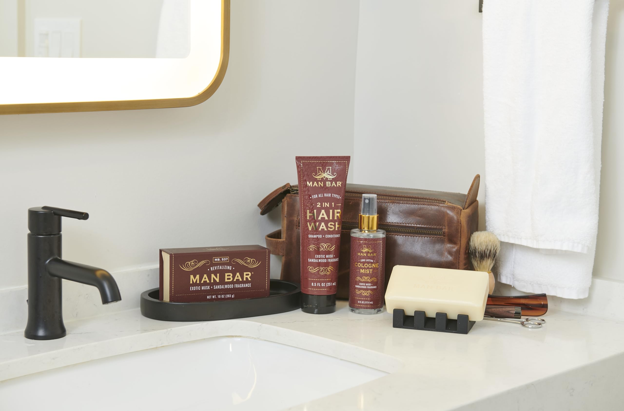 San Francisco Soap Company MAN BAR highlights cardamom and vetiver hints.