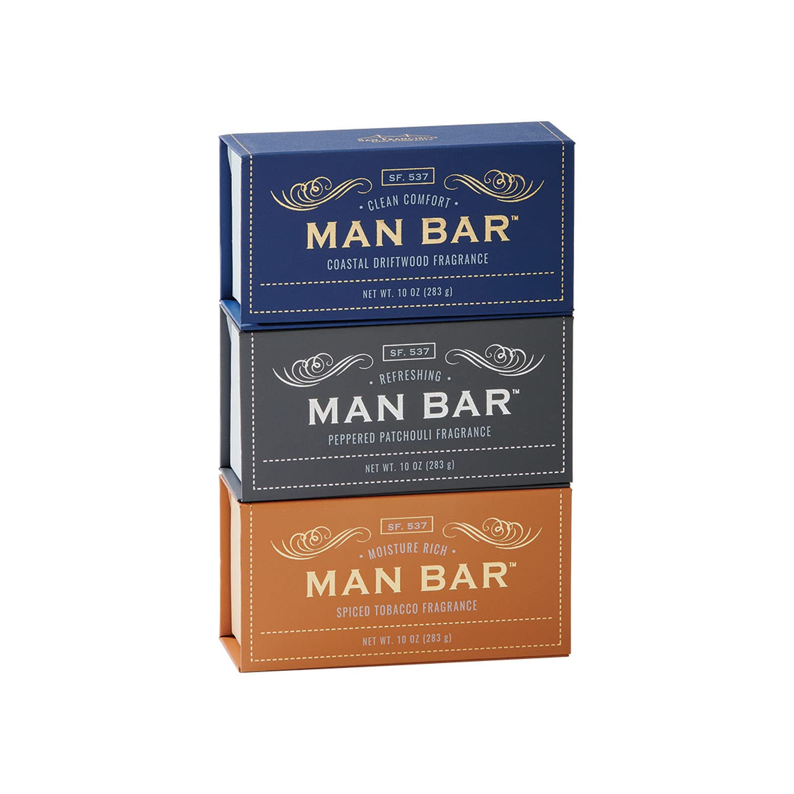 San Francisco Soap Company Man Bar Coastal Driftwood close-up showing fresh scent and lather.