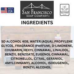 San Francisco Soap Company MAN BAR applies to wrists or neck.