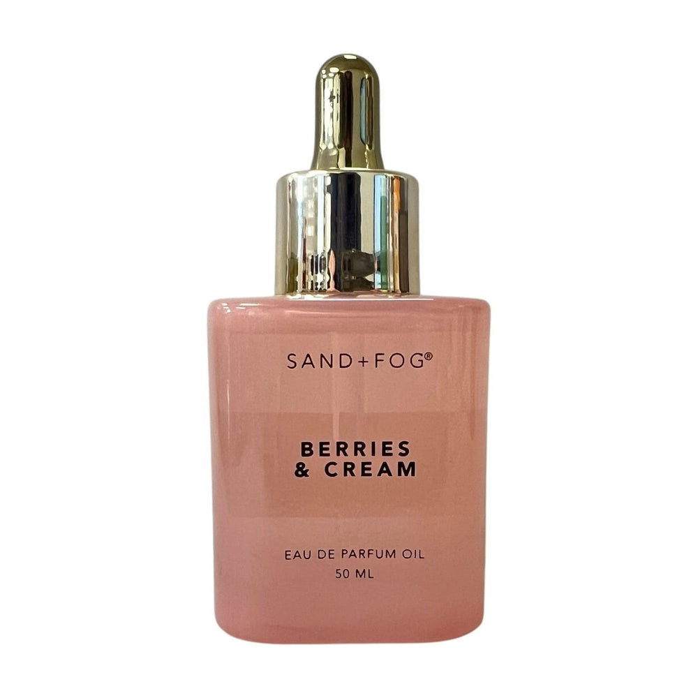 Sand + Fog Berries & Cream EDP Oil bottle with precise dropper for controlled application.