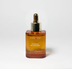Sand + Fog Citrus Blossom bottle dropper for precise, personal fragrance application.
