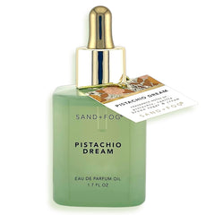 Sand + Fog Pistachio Dream bottle front view showing premium design and refined fragrance