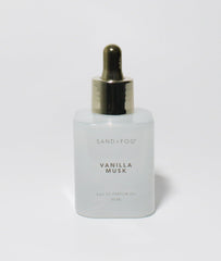 Sand + Fog Vanilla Musk bottle front view with long-lasting fragrance