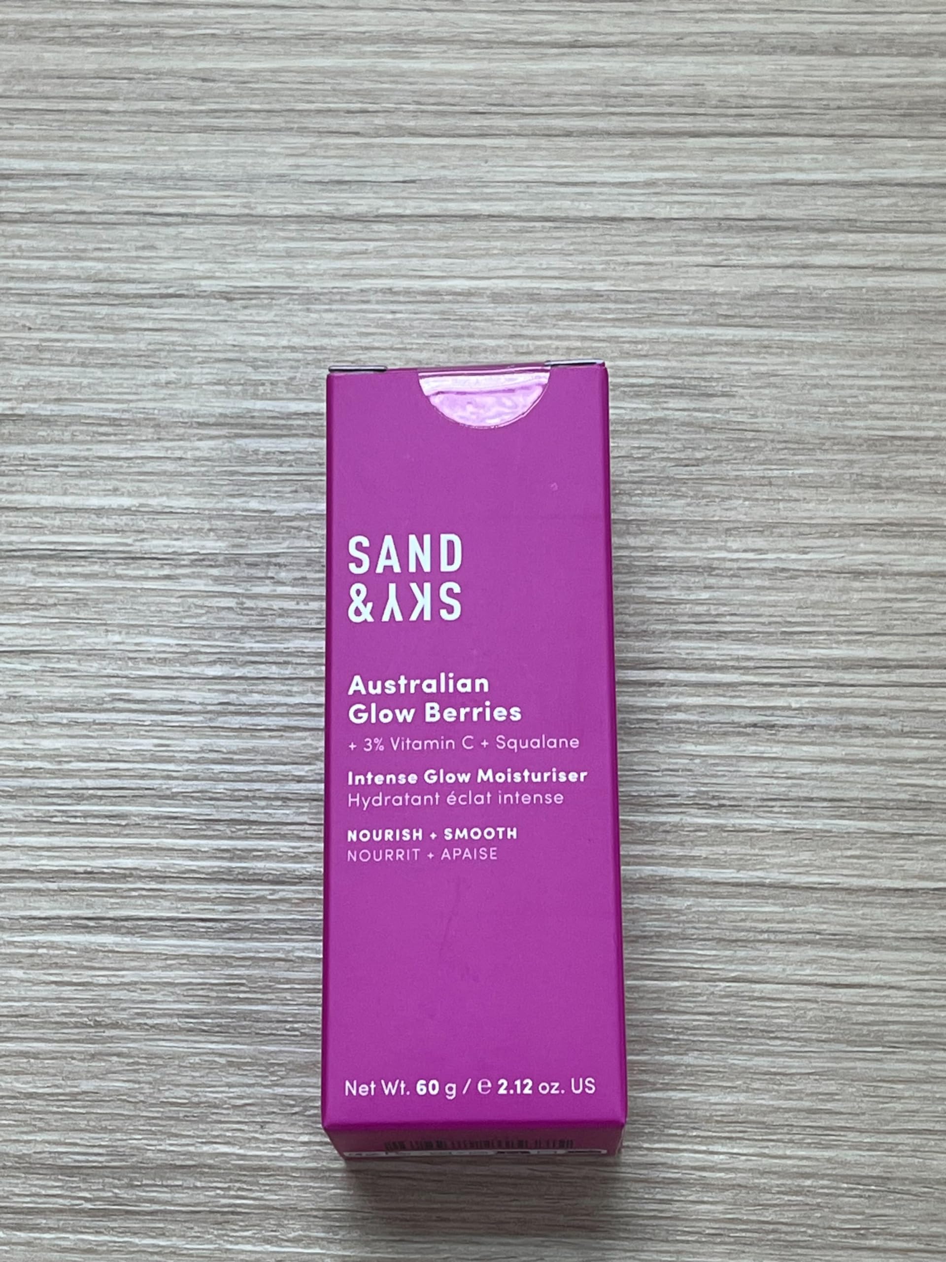 Sand & Sky Clean Australian Skincare packaging signals sulfate-free and cruelty-free formula.