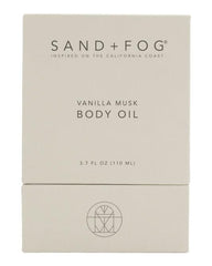 Sand + Fog Vanilla Musk body oil being applied for a radiant glow