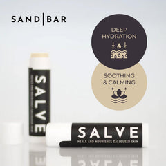 SandBar Callus Salve highlights eight natural ingredients for skin comfort
