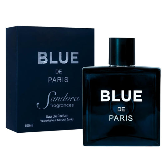Sandora Fragrances men's cologne bottle front view with citrus and woods for daily wear.