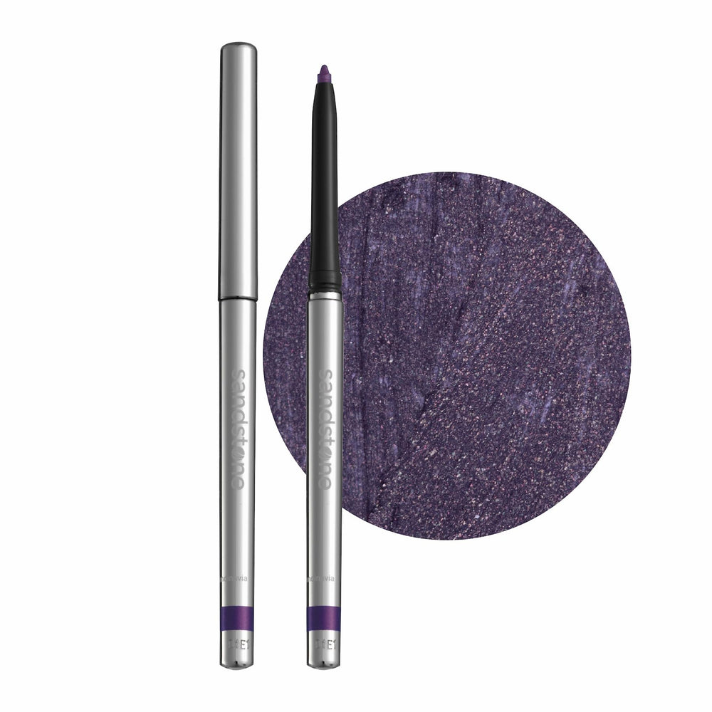 Sandstone Scandinavia Purple Space waterproof eyeliner swatch on arm for sensitive eyes.