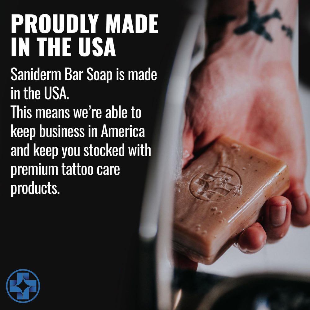 Saniderm Face & Body Bar citrus care for tattoos during cleansing