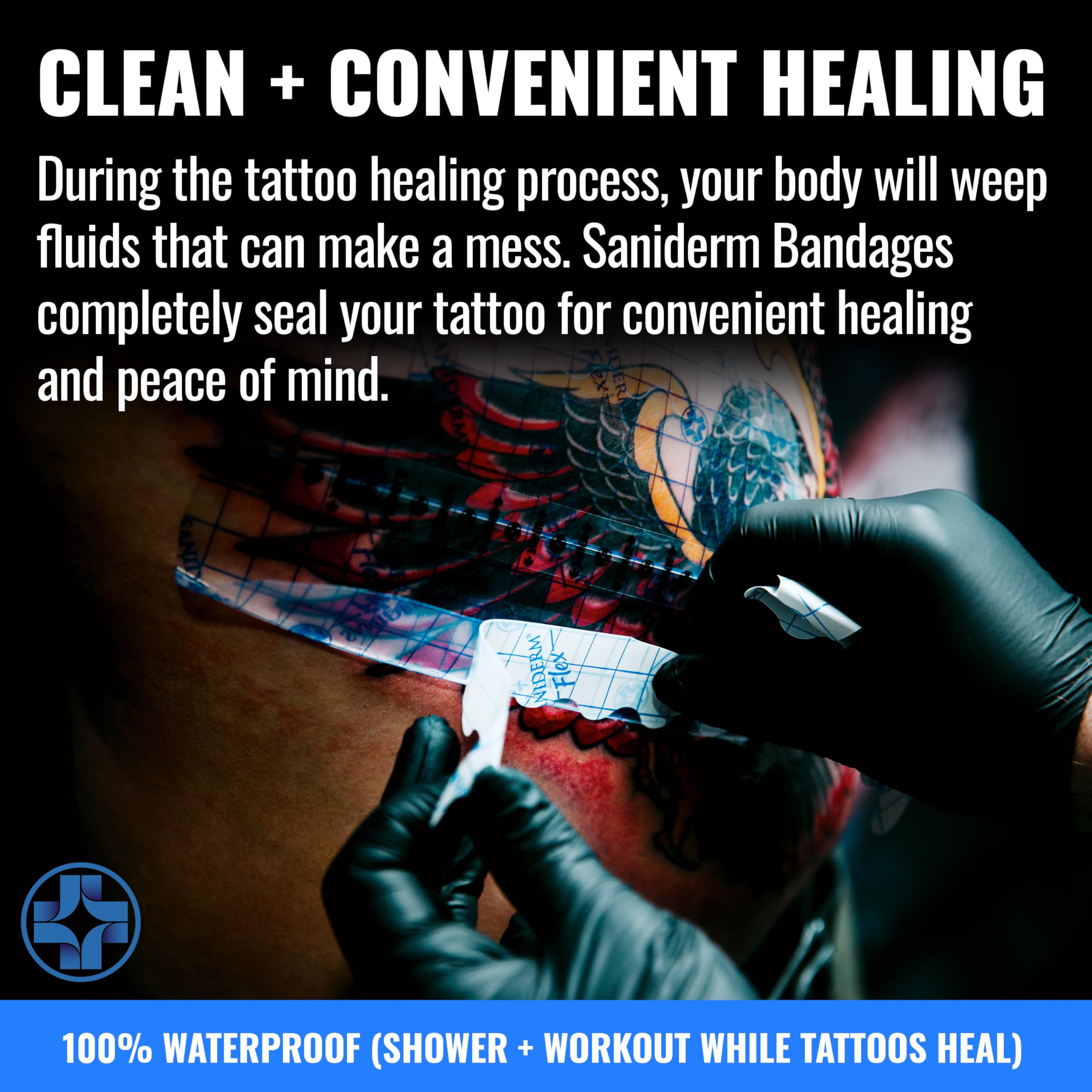 Saniderm Flex provides long-lasting protection for a clean healing environment.