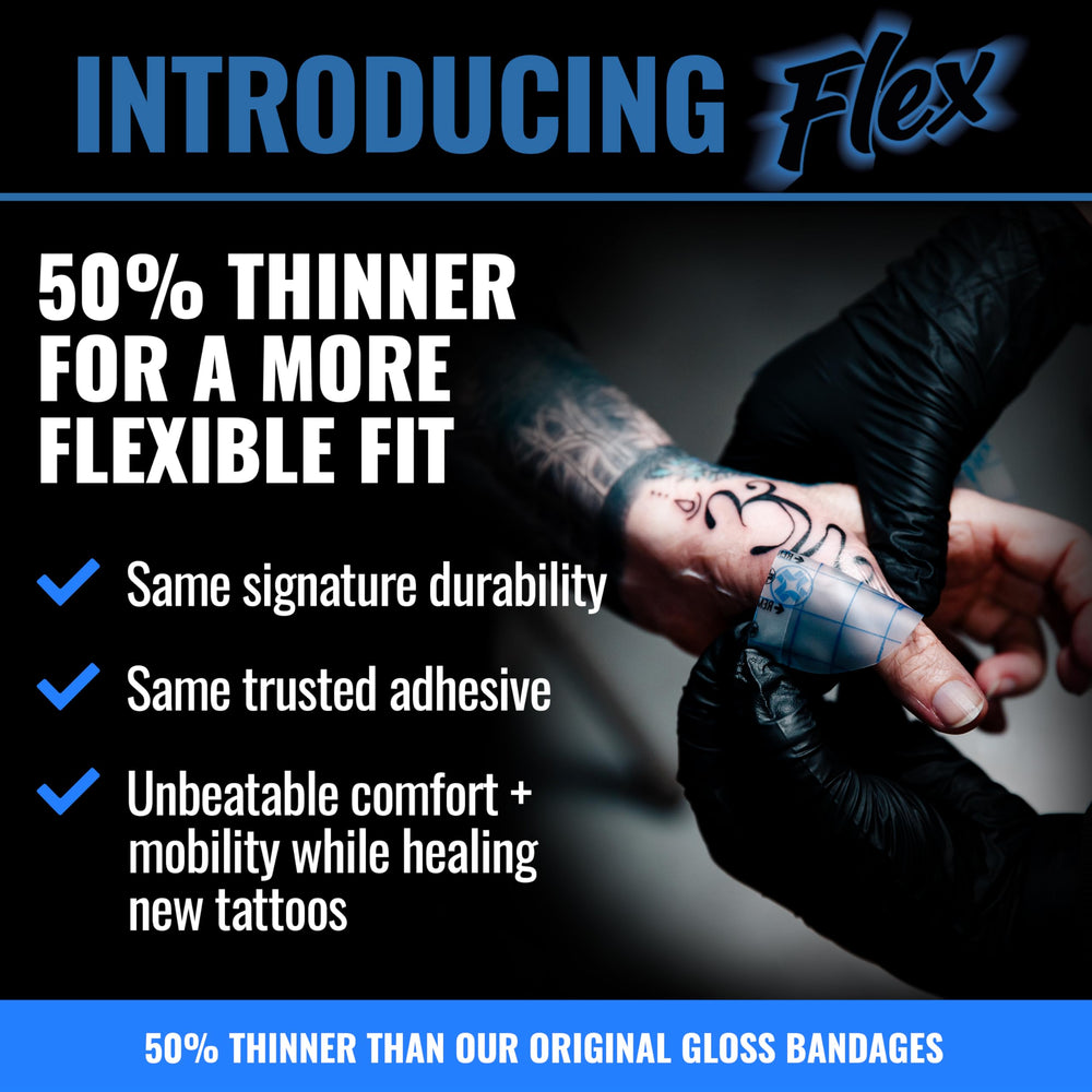 Saniderm Flex ultraflexible bandage provides comfortable wear on joints.