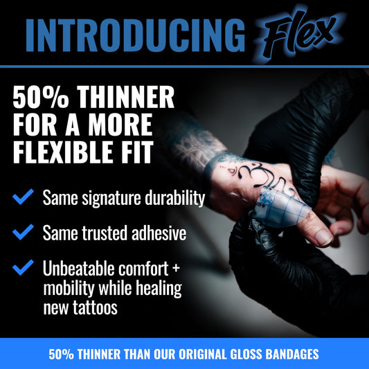 Saniderm Flex ultraflexible bandage provides comfortable wear on joints.