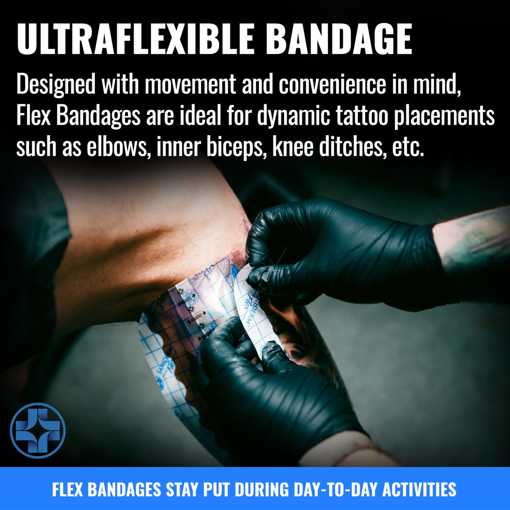 Saniderm Flex waterproof bandage lets you shower without removing it.