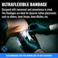 Saniderm Flex waterproof bandage lets you shower without removing it.