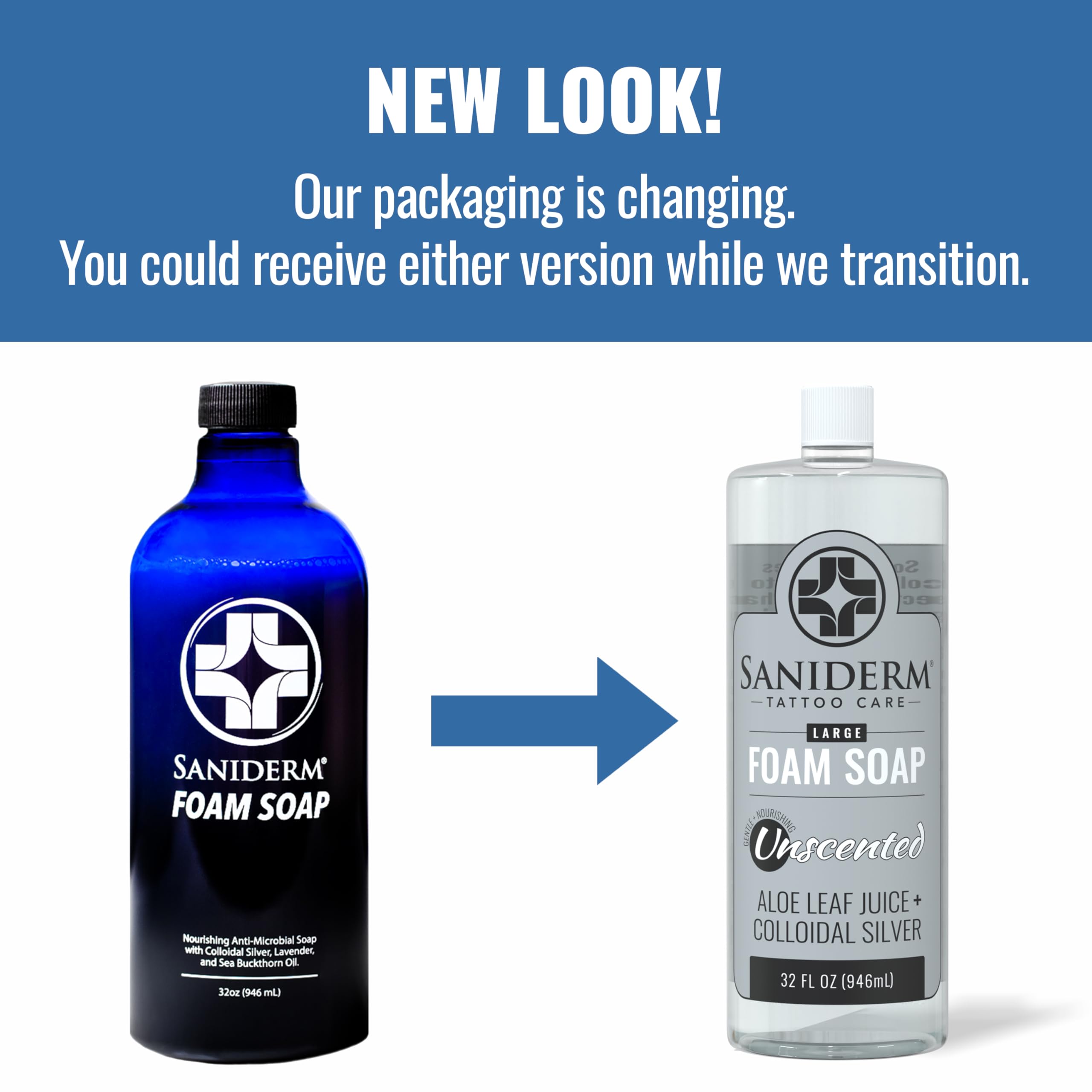 Creamy foam from Saniderm soap enabling easy tattoo cleansing.