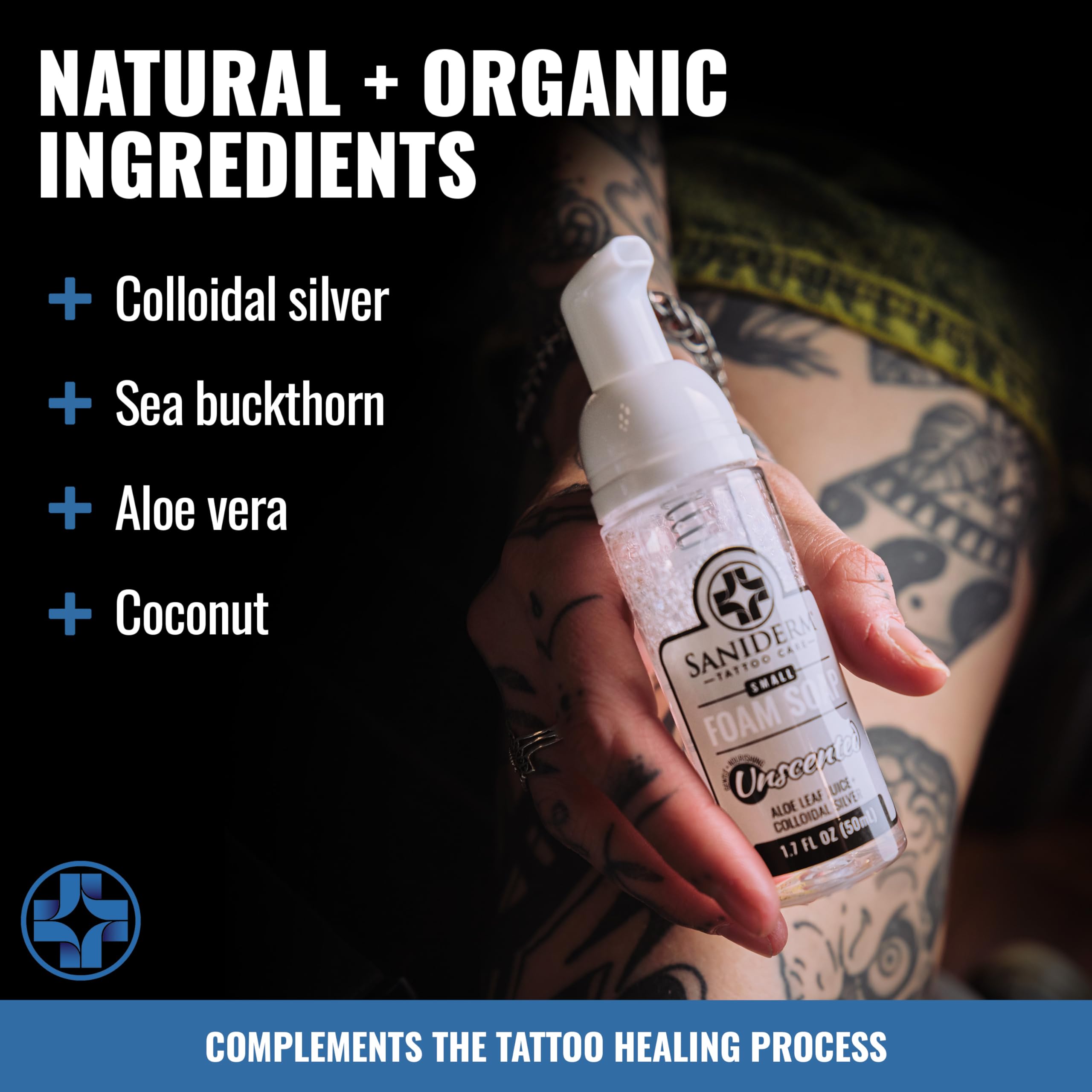 Fragrance-free formula on Saniderm Soap reduces irritation for sensitive skin.