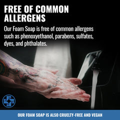 Made in the USA badge on Saniderm Soap indicates domestic production quality.