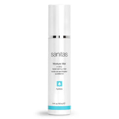 Sanitas Moisture Mist bottle closeup showing a hydrating spray for dewy skin