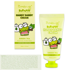 Sanrio Creme Shop Hello Kitty Keroppi green tea lotion tubes for daily hand care.