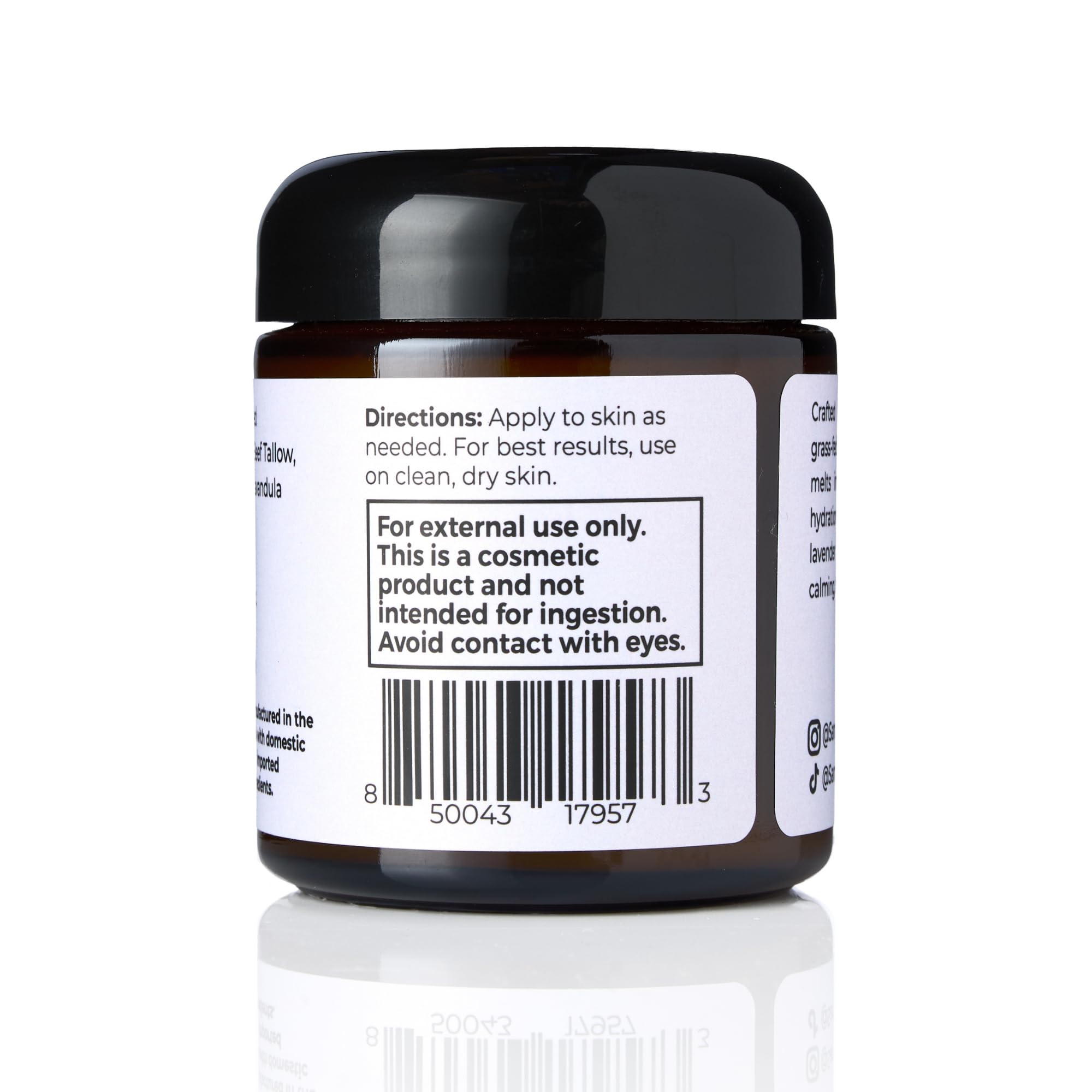 Santa Cruz Paleo ingredients label showing beef tallow and coconut