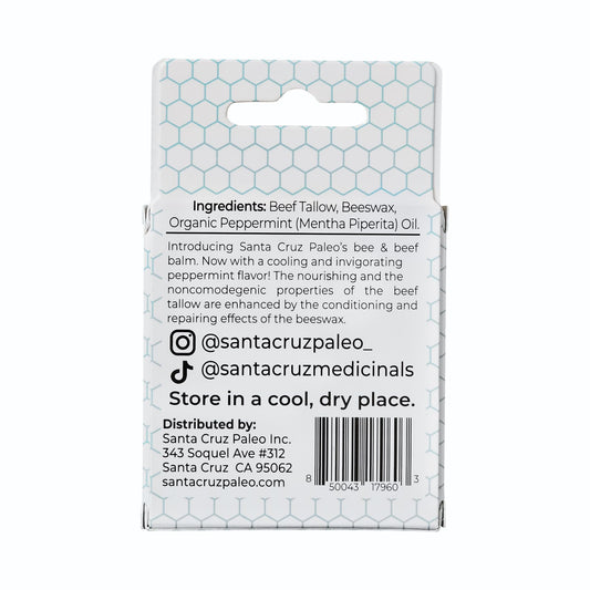 Santa Cruz Paleo beeswax closeup highlights protective barrier for lips.