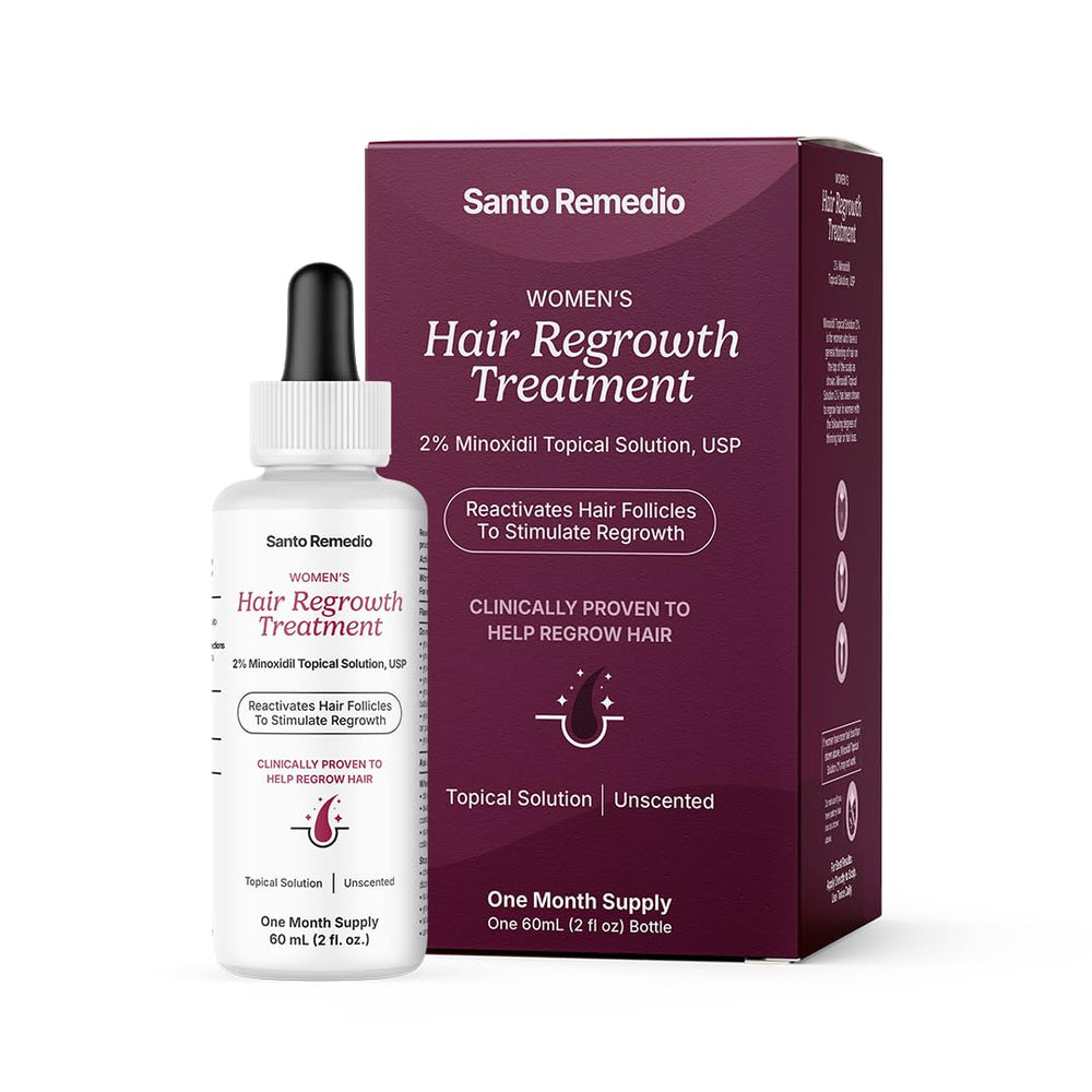 Santo Remedio bottle shows fragrance-free formula for sensitive scalps.