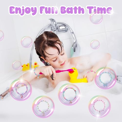 Santrela bath bombs fizzing colorful swirls in water for visual fun.